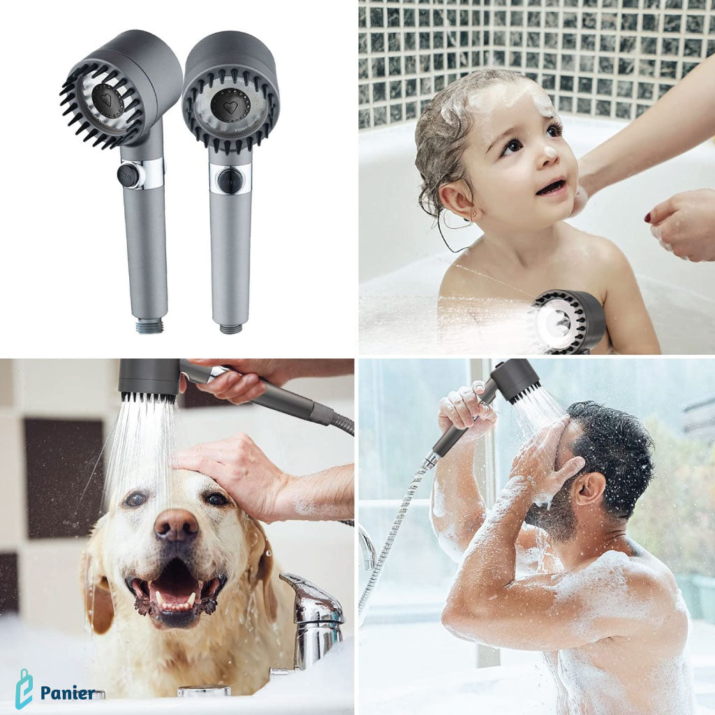 Pommeau De Douche A Haute Pression Avec Fonction De Massage Corporel A 3 Modes .