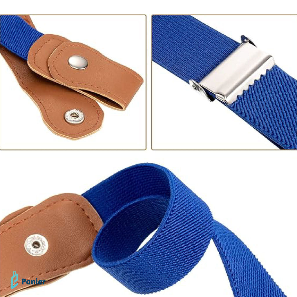 Ceinture Élastique Mince À Fermeture Sans Boucles Aux Jeans Pantalons Robes Pour Enfants