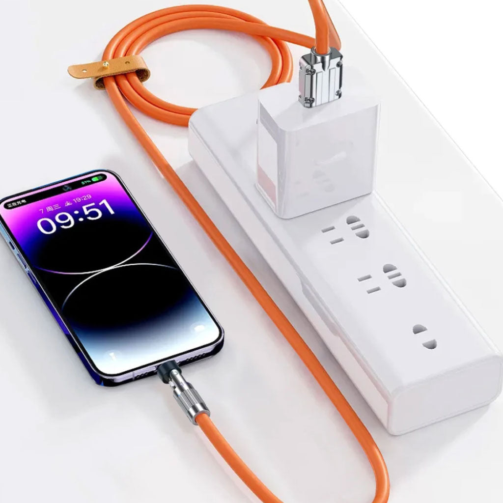 Câble De Charge Magnétique 3 En 1 Avec Fonction De Charge Rapide Et Rotatif À 540   Type C IOS Android