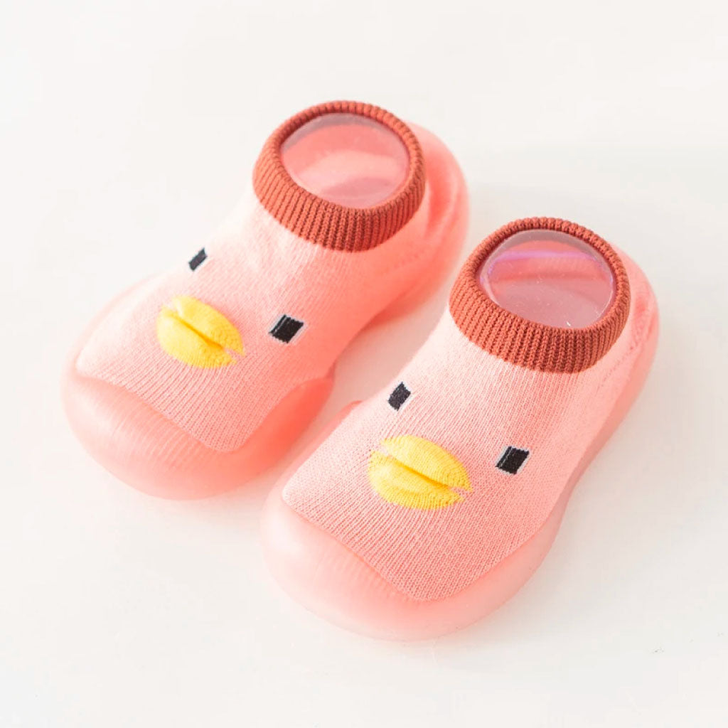 Chaussettes Pour Bébé Confortables Et Mignonnes À Motif De Canard Pour Des Premiers Pas Doux