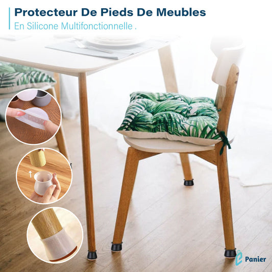 Protecteur De Pieds De Meubles En Silicone Multifonctionnelle Insonorisée Pour Les Tables Les Chaises Et Les Bureaux