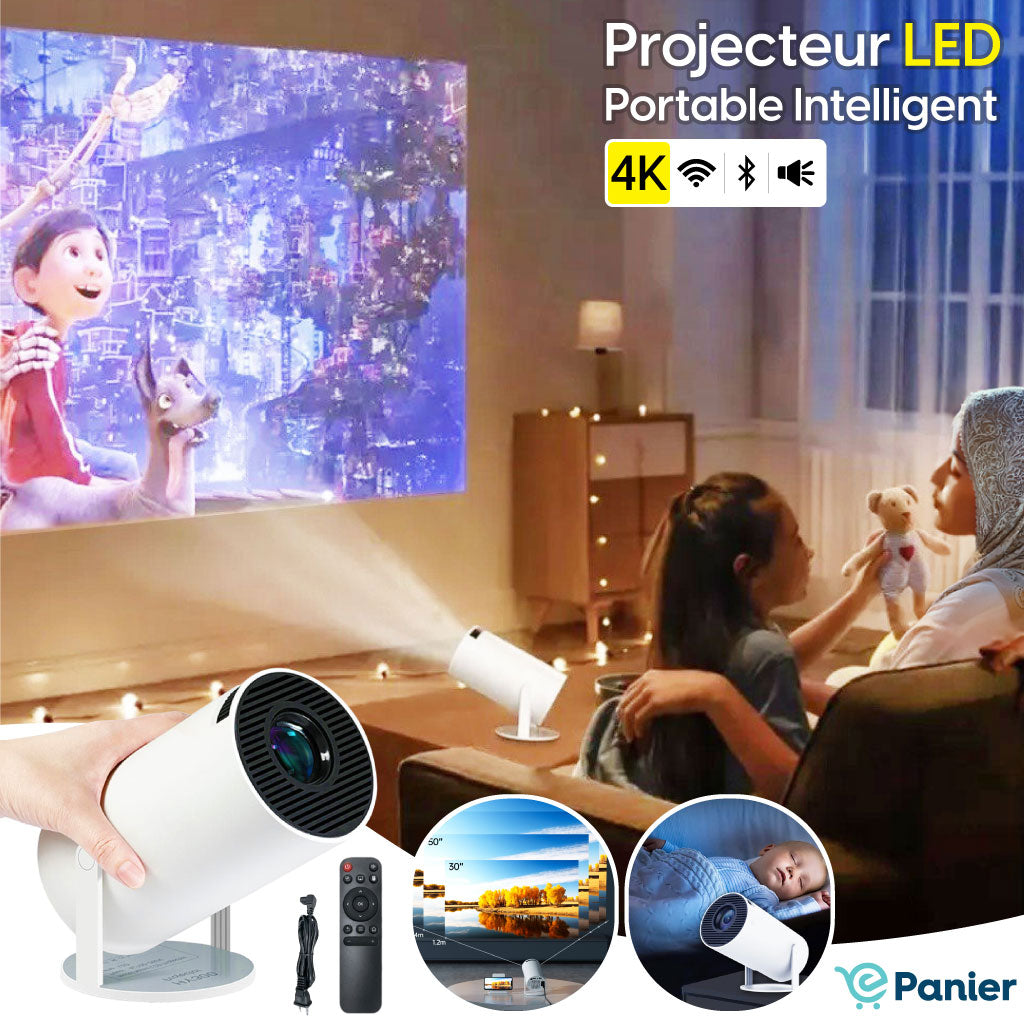 Projecteur Intelligent Avec Luminosité 4k, Double Wi-fi Hd Home Cinéma