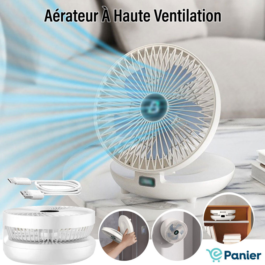 Ventilateur Réglable À Suspension Pliable Électrique, Sans Fil, Polyvalent Et Multifonctionnel