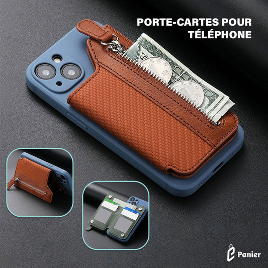 Porte-cartes De Crédit Pour Téléphone Portable Portefeuille Adhésif Multifonctionnel