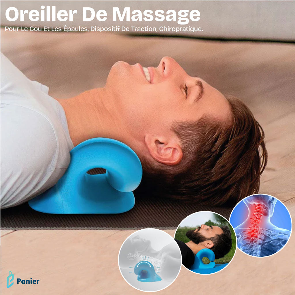 Oreiller De Massage Pour Le Cou Et Les Épaules, Dispositif De Traction, Chiropratique, Soulagement De La Douleur.