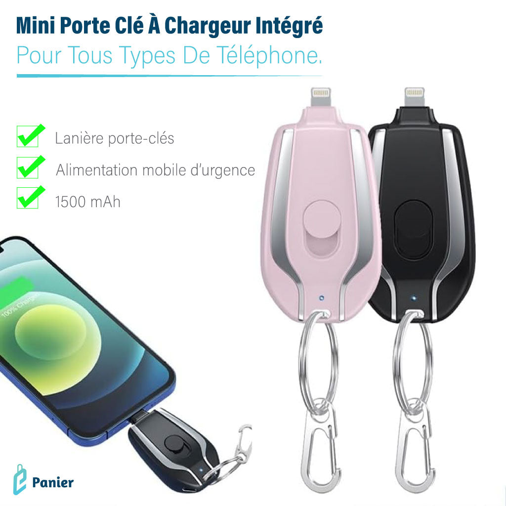 Mini Porte-clé Avec Chargeur Intégré Compatible Avec Tous Les Types De Téléphones