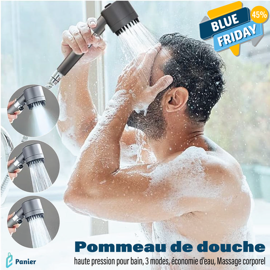 Pommeau De Douche A Haute Pression Avec Fonction De Massage Corporel A 3 Modes .