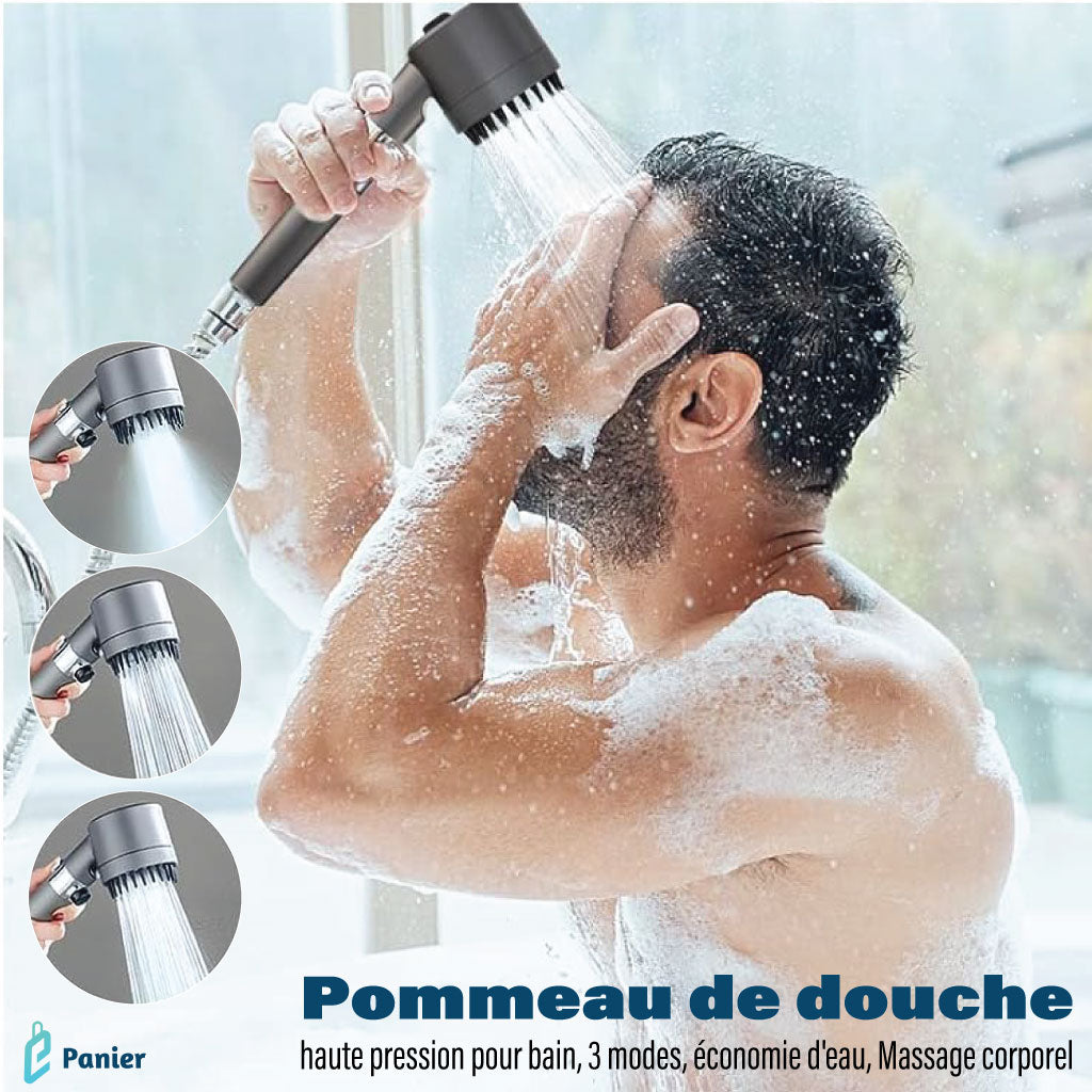 Pommeau De Douche A Haute Pression Avec Fonction De Massage Corporel A 3 Modes .