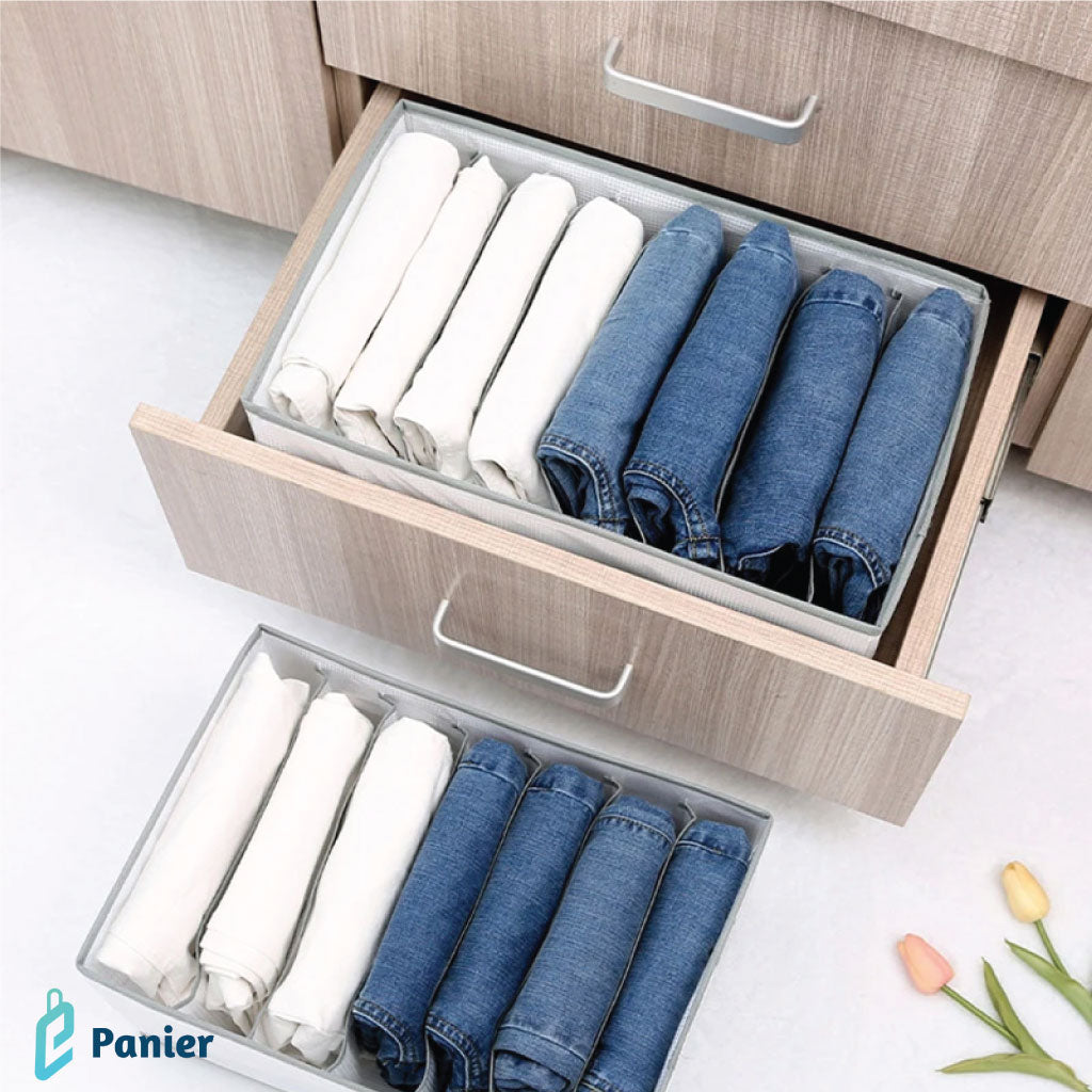 Organisateur De Placard Pliable Avec 9 Compartiments, Lavable Et Adapté Pour Ranger Les Vêtements.