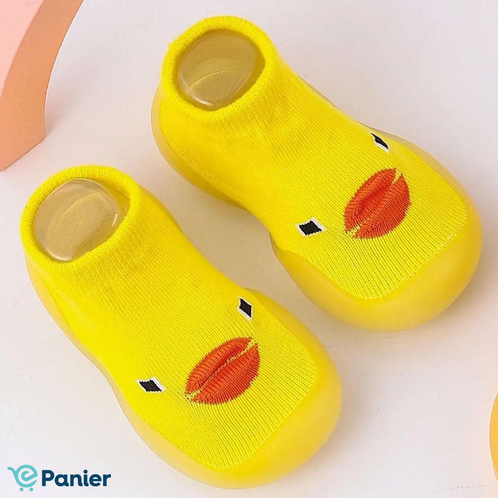 Chaussettes Pour Bébé Confortables Et Mignonnes À Motif De Canard Pour Des Premiers Pas Doux