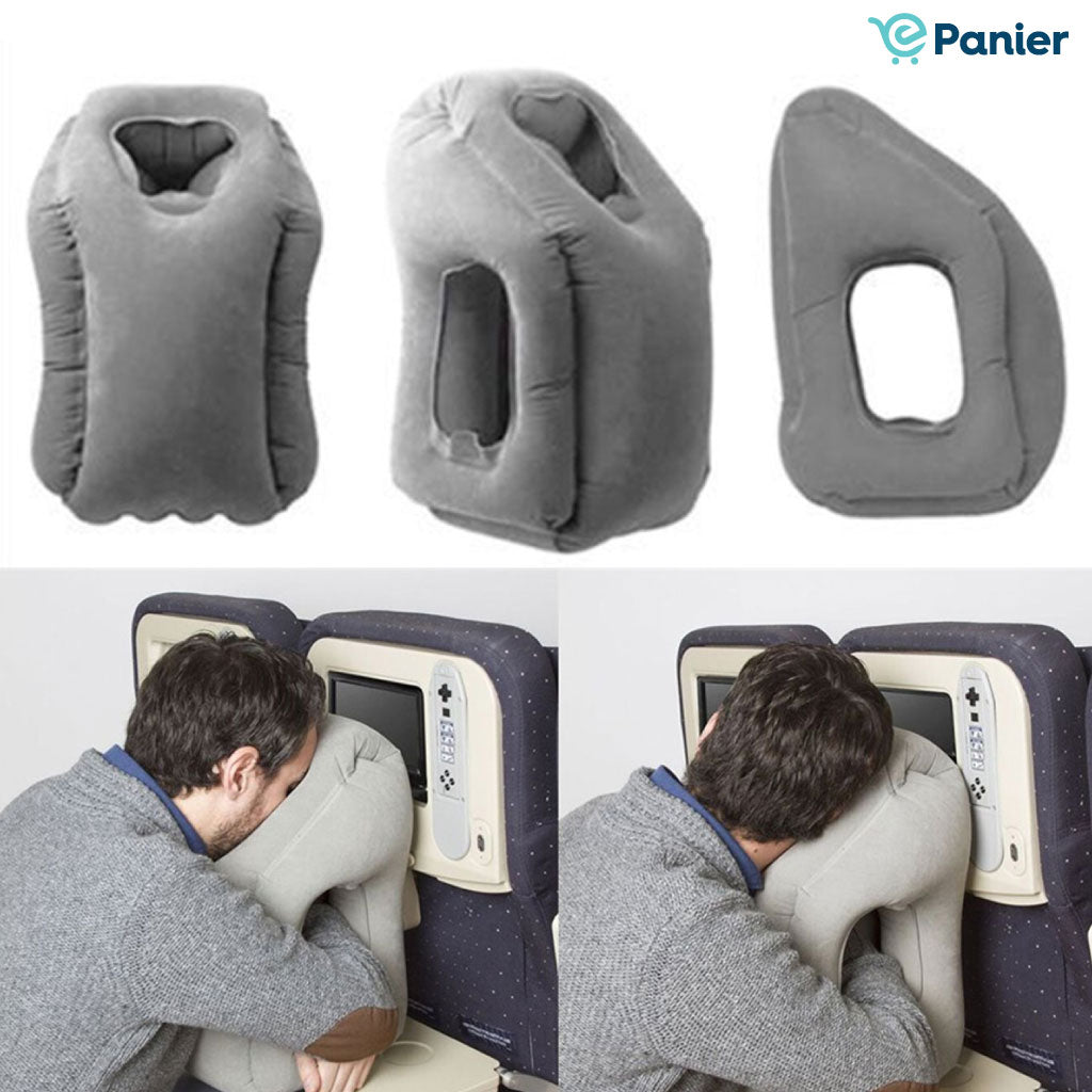 Oreiller De Voyage Gonflable Ergonomique Pour Le Confort Et Le Soutien Ultimes De La Tête, Le Cou Et Les Lombaires