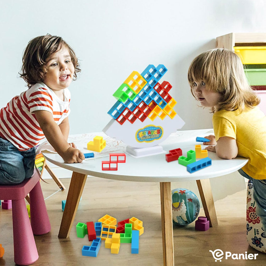 Jeu D'équilibre De La Tour Tetra À Empilage Rapide Pour Les Soirées En Famille