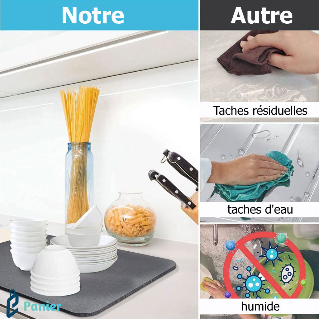 Tapis De Séchage Hygiénique Et Antidérapant En Diatomite .