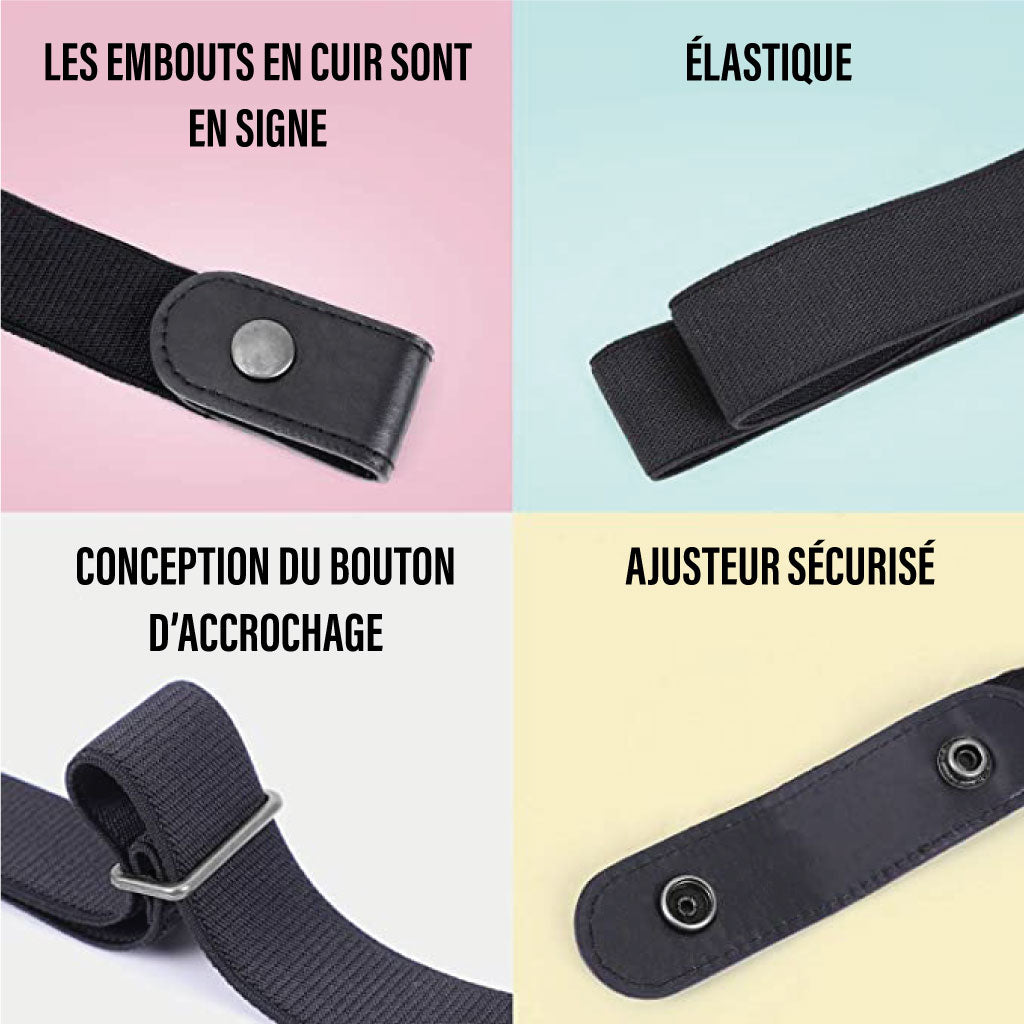 Ceinture Élastique Mince À Fermeture Sans Boucles Aux Jeans Pantalons Robes Pour Hommes Femmes Et Enfants