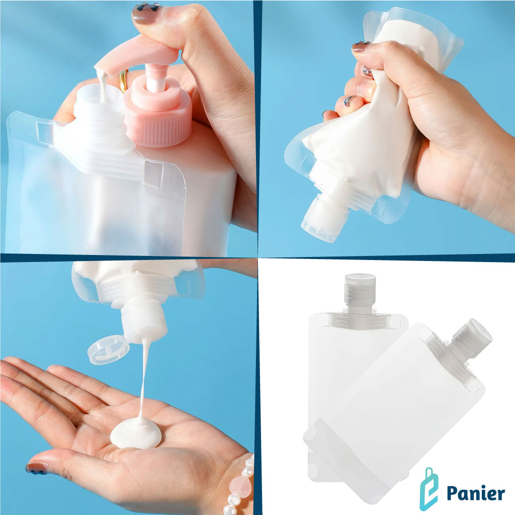 Pochette Rechargeable Anti-fuite Portable Transparent Pour Le Savon, Gel Douche, Shampoing, Et Les Produits Cosmétiques.