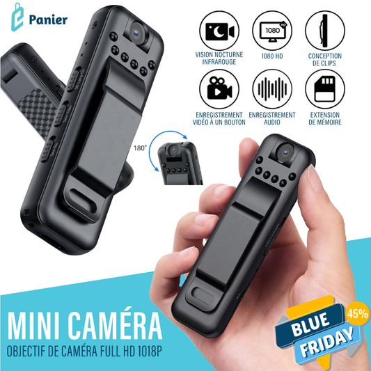 Mini Caméscope Portable, Capteur De Photo Et Enregistreur De Vidéo En Qualité Hd Tournant 180°à Vision Nocturne. (Câble type C vers USB )