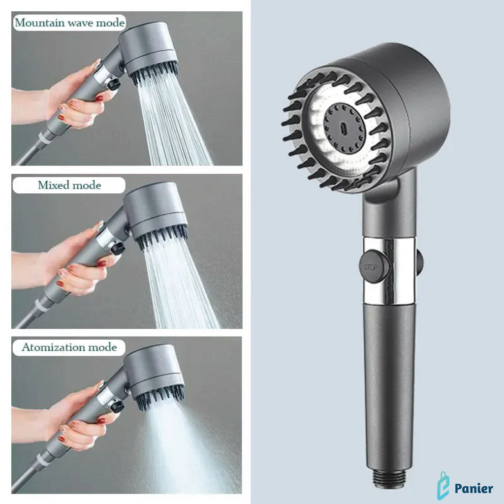 Pommeau De Douche A Haute Pression Avec Fonction De Massage Corporel A 3 Modes .