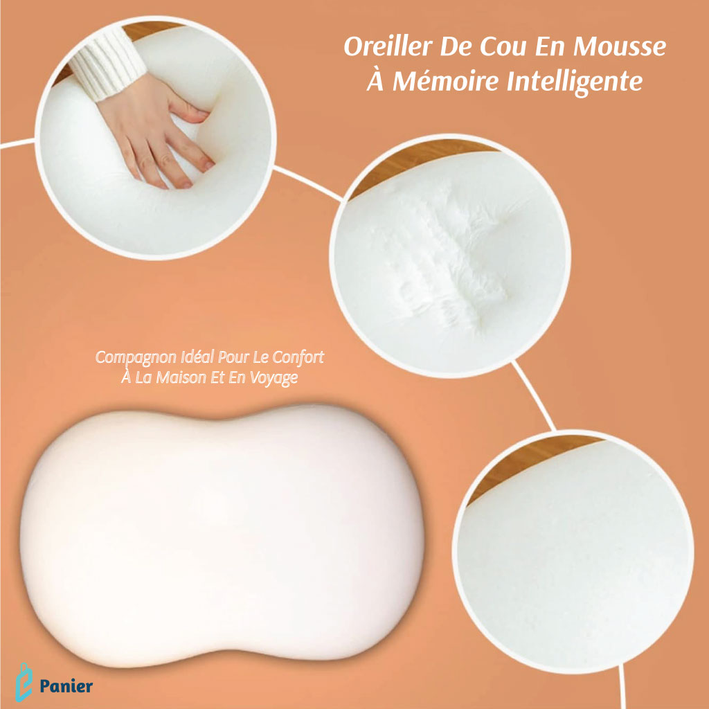 Oreiller Luxueux En Mousse À Mémoire De Forme Pour Le Cou Et Le Dos Bonheur Ergonomique