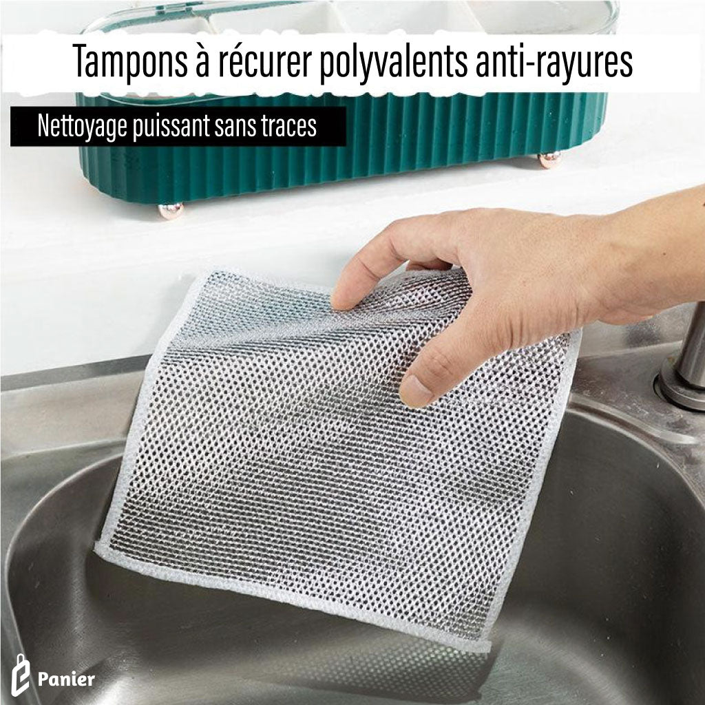 Chiffons À Vaisselle En Fil Métallique Polyvalents Pour Humides Et Secs .