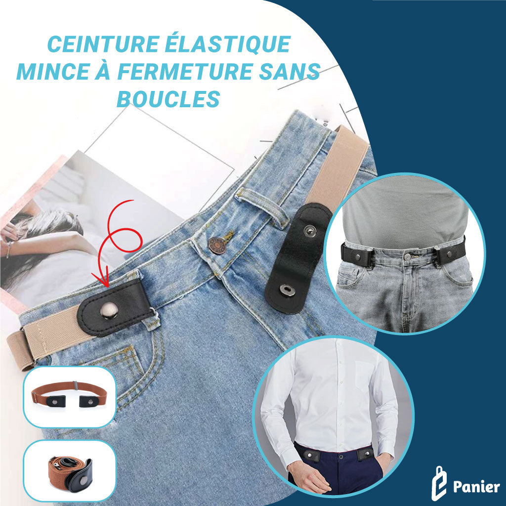 Ceinture Élastique Mince À Fermeture Sans Boucles Aux Jeans Pantalons Robes Pour Hommes Femmes Et Enfants