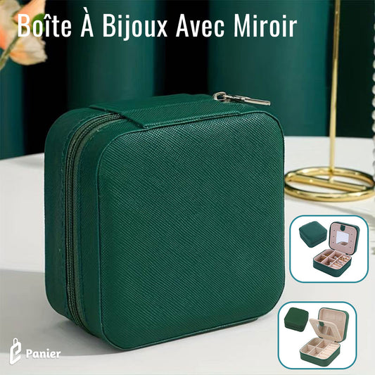 Boîte À Bijoux Avec Miroir, Organisateur De Bijoux Facile À Transporter , Cadeaux Pour Elle .
