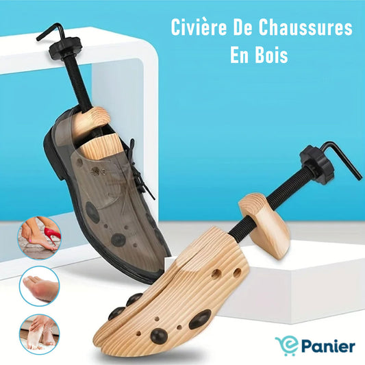 Extenseurs De Chaussures Professionnels Réglables En Bois À Deux Voies